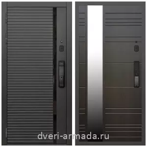 Двери со склада, Умная входная смарт-дверь Армада Каскад BLACK МДФ 10 мм Kaadas K9 / МДФ 16 мм ФЛЗ-Сити Венге