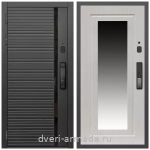 Двери со склада, Умная входная смарт-дверь Армада Каскад BLACK МДФ 10 мм Kaadas K9 / МДФ 16 мм ФЛЗ-120 Дуб белёный