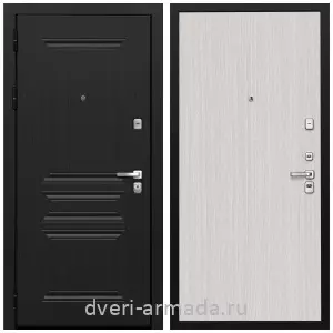 Черные входные двери, Металлическая дверь входная Армада Экстра МДФ 10 мм ФЛ-243 Черная шагрень / МДФ 6 мм ПЭ Венге светлый со звукоизоляцией