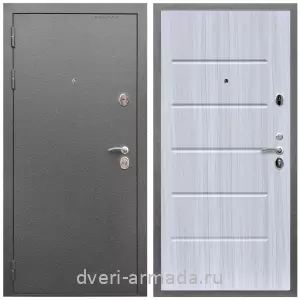 Темные входные двери, Дверь входная Армада Оптима Антик серебро / МДФ 10 мм ФЛ-102 Сандал белый