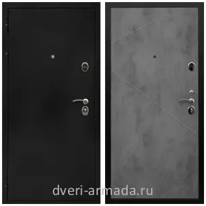 Черные входные двери, Металлическая дверь входная Армада Престиж Черная шагрень / МДФ 10 мм ФЛ-291 Бетон темный