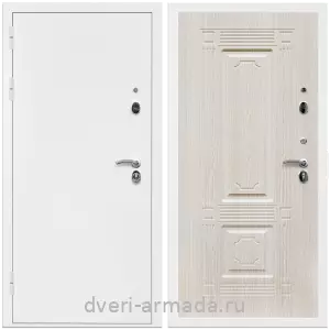 Белые, Дверь входная Армада Оптима Белая шагрень / МДФ 16 мм ФЛ-2 Дуб белёный