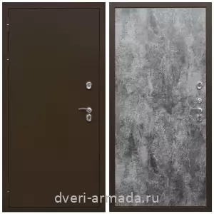 Парадные, Дверь входная железная утепленная  Армада Термо Молоток коричневый/ МДФ 6 мм ПЭ Цемент темный