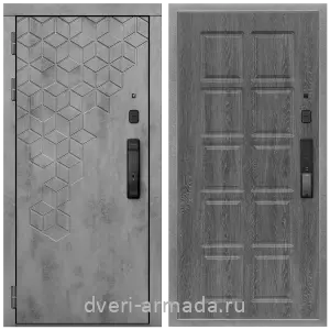 Входные двери в Подольске, Дверь входная Армада Квадро МДФ 16 мм Kaadas K9 / МДФ 10 мм ФЛ-38 Дуб Филадельфия графит