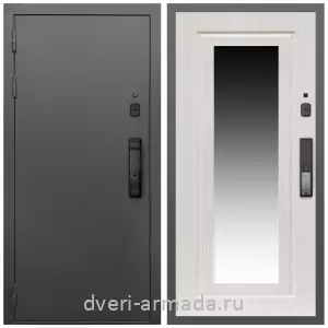 Белые двери с зеркалом, Умная входная смарт-дверья Армада Гарант Kaadas K9/ МДФ 16 мм ФЛЗ-120 Дуб белёный