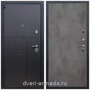 Двери МДФ для квартиры, Дверь входная Армада Бастион МДФ 16 мм ФЛ-290 Дуб фактурный шоколад / МДФ 10 мм ФЛ-291 Бетон темный