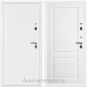Одностворчатые входные двери, Дверь входная Армада Оптима Белая шагрень / МДФ 16 мм ФЛ-117 Белый матовый