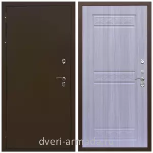 Толстые входные двери, Дверь входная в деревянный дом Армада Термо Молоток коричневый/ МДФ 10 мм ФЛ-242 Сандал белый недорого простая в тамбур