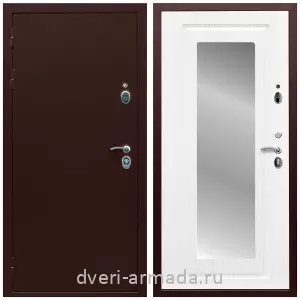 Одностворчатые входные двери, Дверь входная Армада Люкс Антик медь / МДФ 16 мм ФЛЗ-120 Ясень белый для частного дома от изготовителя