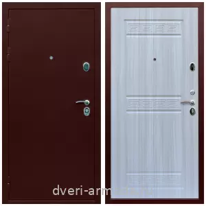 Входные двери лофт, Дверь входная железная на дачу Армада Люкс Антик медь / МДФ 10 мм ФЛ-242 Сандал белый парадная