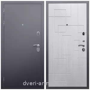 Входные двери 880х2050, Дверь входная Армада Люкс Антик серебро / МДФ 16 мм ФЛ-57 Белый жемчуг