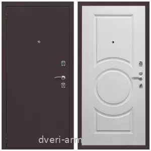 Антивандальные для квартир, Дверь входная Армада Комфорт Антик медь / МДФ 16 мм МС Белый матовый