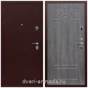 Входные двери лофт, Дверь входная железная Армада Люкс Антик медь / МДФ 6 мм ФЛ-58 Дуб Филадельфия графит на заказ в квартиру