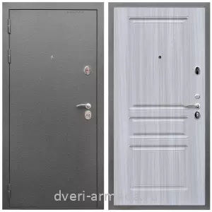 Темные входные двери, Дверь входная Армада Оптима Антик серебро / МДФ 16 мм ФЛ-243 Сандал белый