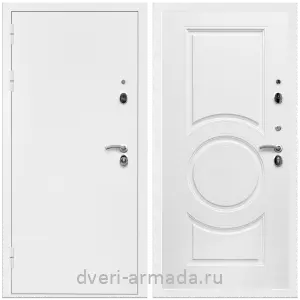 Входные двери толщиной 1.5 мм, Дверь входная Армада Оптима Белая шагрень / МДФ 16 мм МС-100 Белый матовый