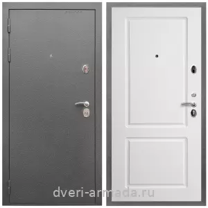 Одностворчатые входные двери, Дверь входная Армада Оптима Антик серебро / МДФ 16 мм ФЛ-117 Белый матовый