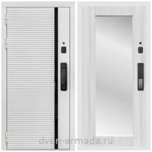 Двери со склада, Умная входная смарт-дверь Армада Каскад WHITE МДФ 10 мм Kaadas K9 / МДФ 16 мм ФЛЗ-Пастораль, Сандал белый