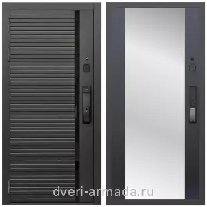 Входные двери лофт, Умная входная смарт-дверь Армада Каскад BLACK МДФ 10 мм Kaadas K9 / МДФ 16 мм СБ-16 Венге