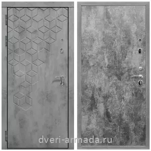 Входные двери Бетон, Дверь входная Армада Квадро Бетон тёмный / МДФ 6 мм ПЭ Цемент темный