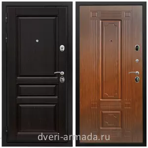 Двери МДФ для квартиры, Дверь входная Армада Премиум-Н МДФ 16 мм ФЛ-243 Венге / МДФ 6 мм ФЛ-2 Мореная береза