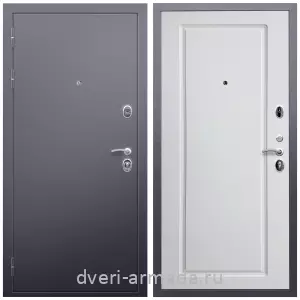 Темные входные двери, Дверь входная Армада Люкс Антик серебро / МДФ 16 мм ФЛ-119 Белый матовый