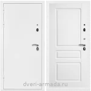 Светлые входные двери, Дверь входная Армада Оптима Белая шагрень / МДФ 16 мм ФЛ-243 Белый матовый