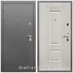 Входные двери Престиж, Дверь входная Армада Оптима Антик серебро / МДФ 6 мм ФЛ-2 Дуб белёный