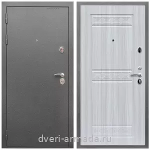 Темные входные двери, Дверь входная Армада Оптима Антик серебро / МДФ 10 мм ФЛ-242 Сандал белый