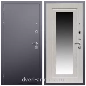 Входные двери с зеркалом и теплоизоляцией, Дверь входная Армада Люкс Антик серебро / МДФ 16 мм ФЛЗ-120 Дуб белёный от производителя