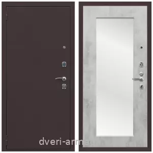 Белые двери с зеркалом, Дверь входная Армада Комфорт Антик медь / МДФ 16 мм ФЛЗ-пастораль Бетон светлый