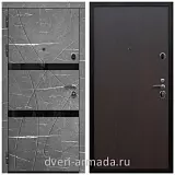 Дверь входная Армада Престиж Черная шагрень МДФ 16 мм Торос графит / ПЭ Венге