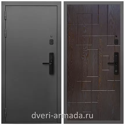 Умная входная смарт-дверь Армада Гарант Kaadas S500/ МДФ 16 мм ФЛ-57 Дуб шоколад